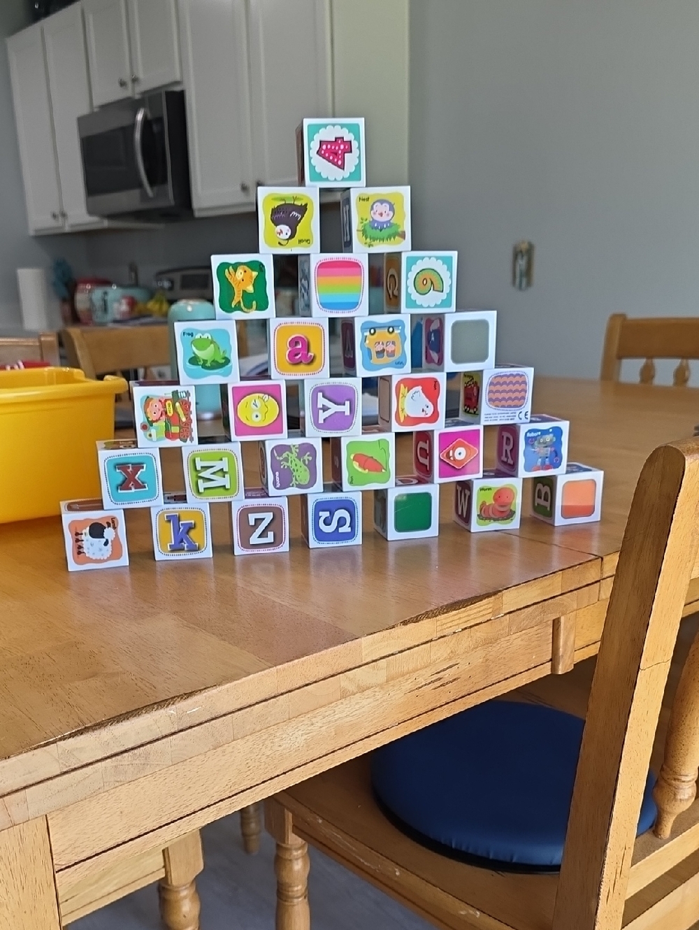 Multicolored Educational Stacking Blocks for Kids